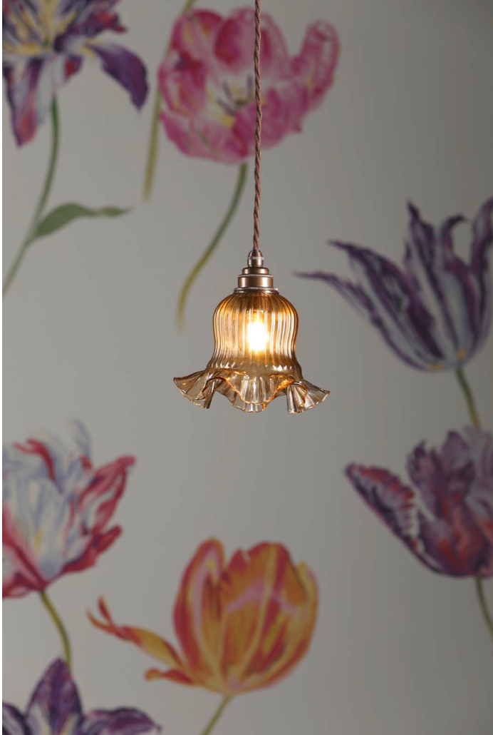 Mia Single Pendant Bronze with Tobacco Glass