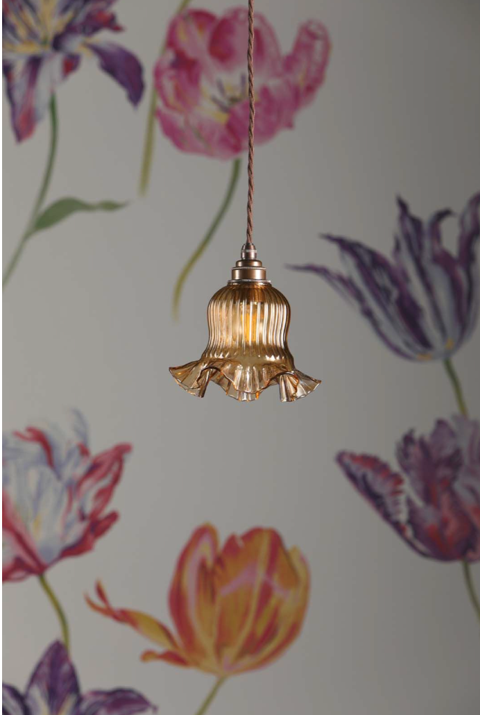Mia Single Pendant Bronze with Tobacco Glass