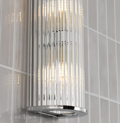 Tobiah 4 Light Bathroom Wall Light Polished Chrome and Glass IP44