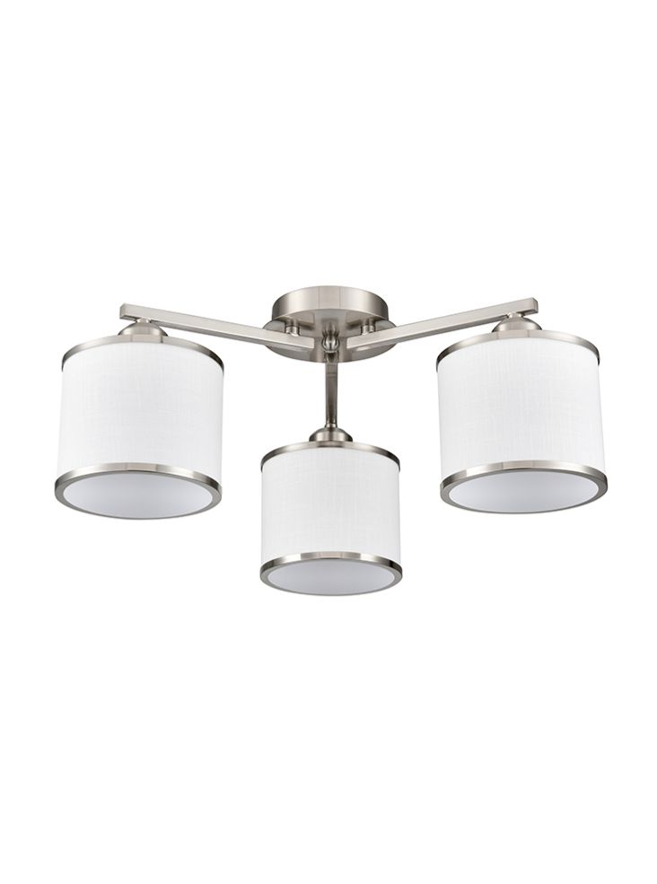 Franklite Sirius 3 Light Fitting Satin Nickel
