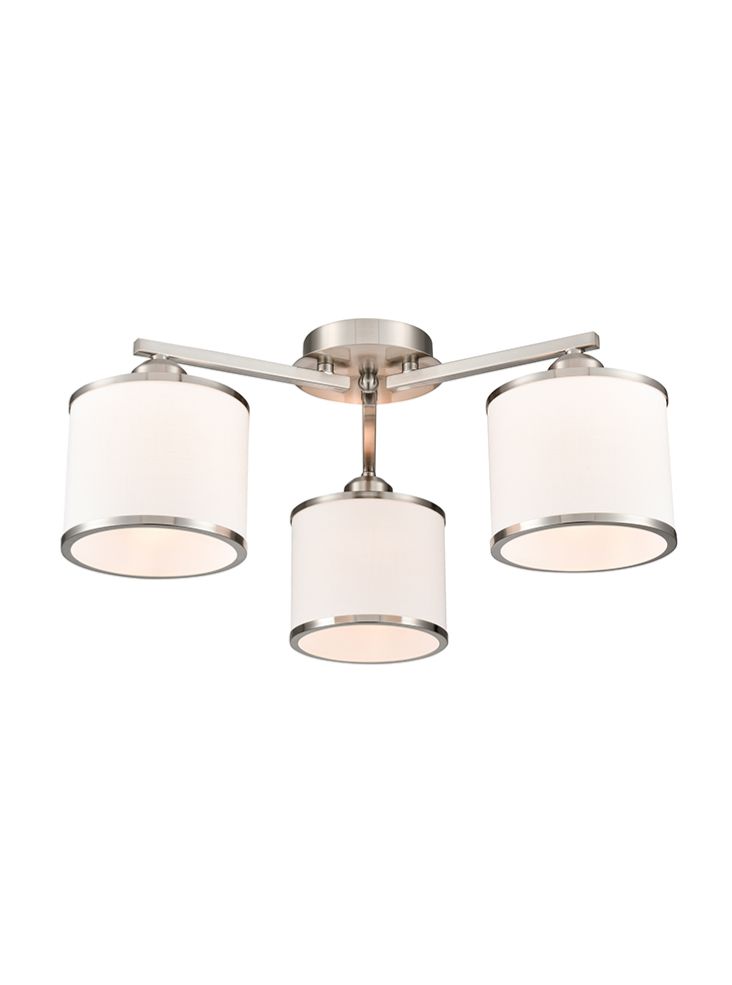 Franklite Sirius 3 Light Fitting Satin Nickel