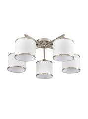 Franklite Sirius 5 Light Fitting Satin Nickel