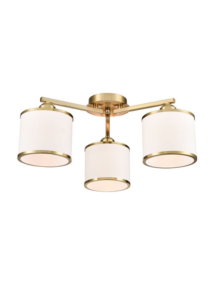 Franklite Sirius 3 Light Fitting Aged Brass