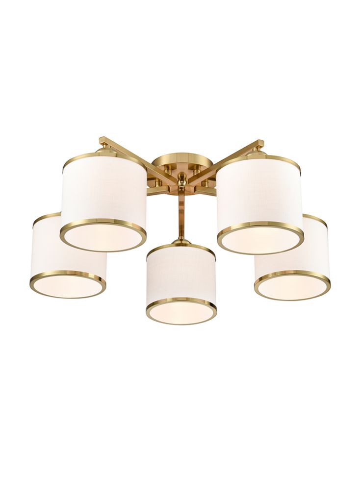 Franklite Sirius 5 Light Fitting Aged Brass