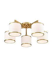 Franklite Sirius 5 Light Fitting Aged Brass