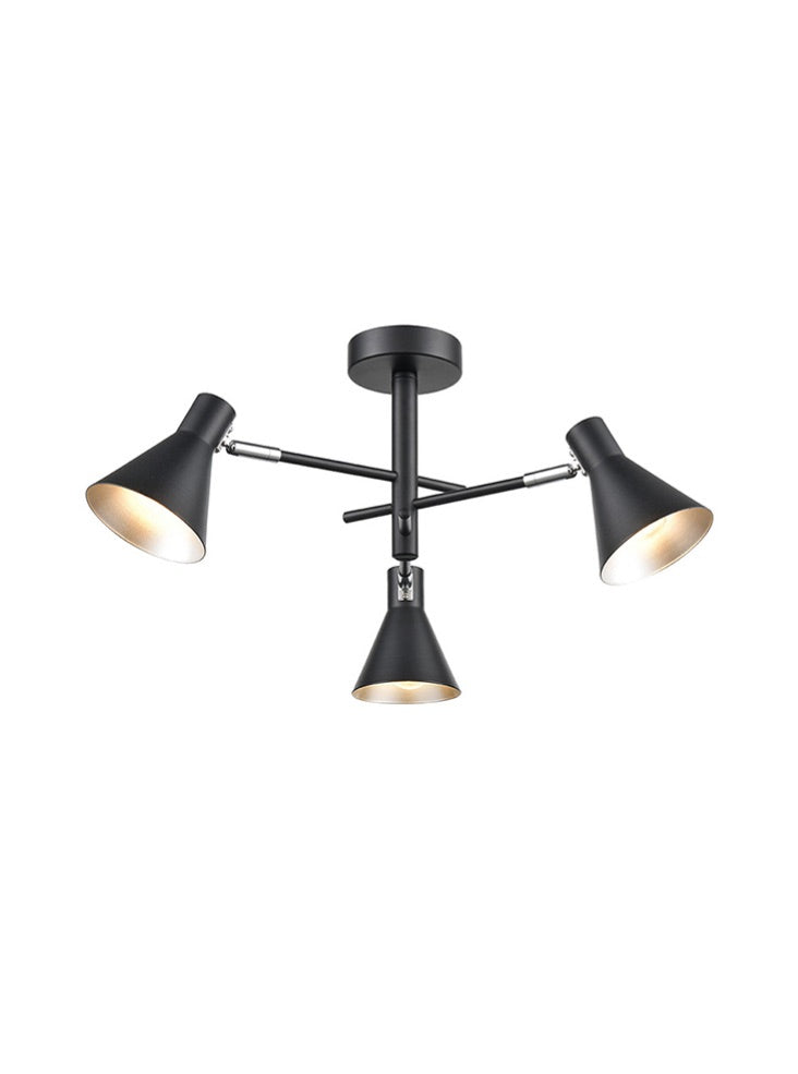 Franklite Skoop 3 Light Spotlight Black / Silver