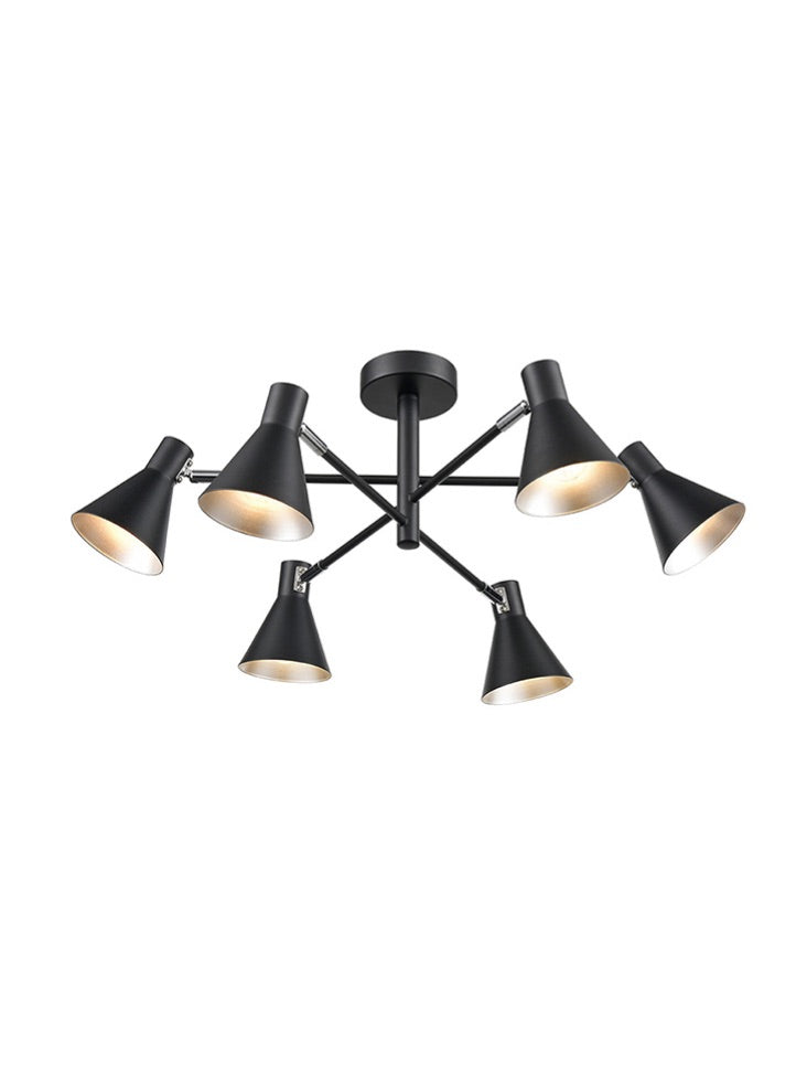 Franklite Skoop 6 Light Spotlight Black / Silver