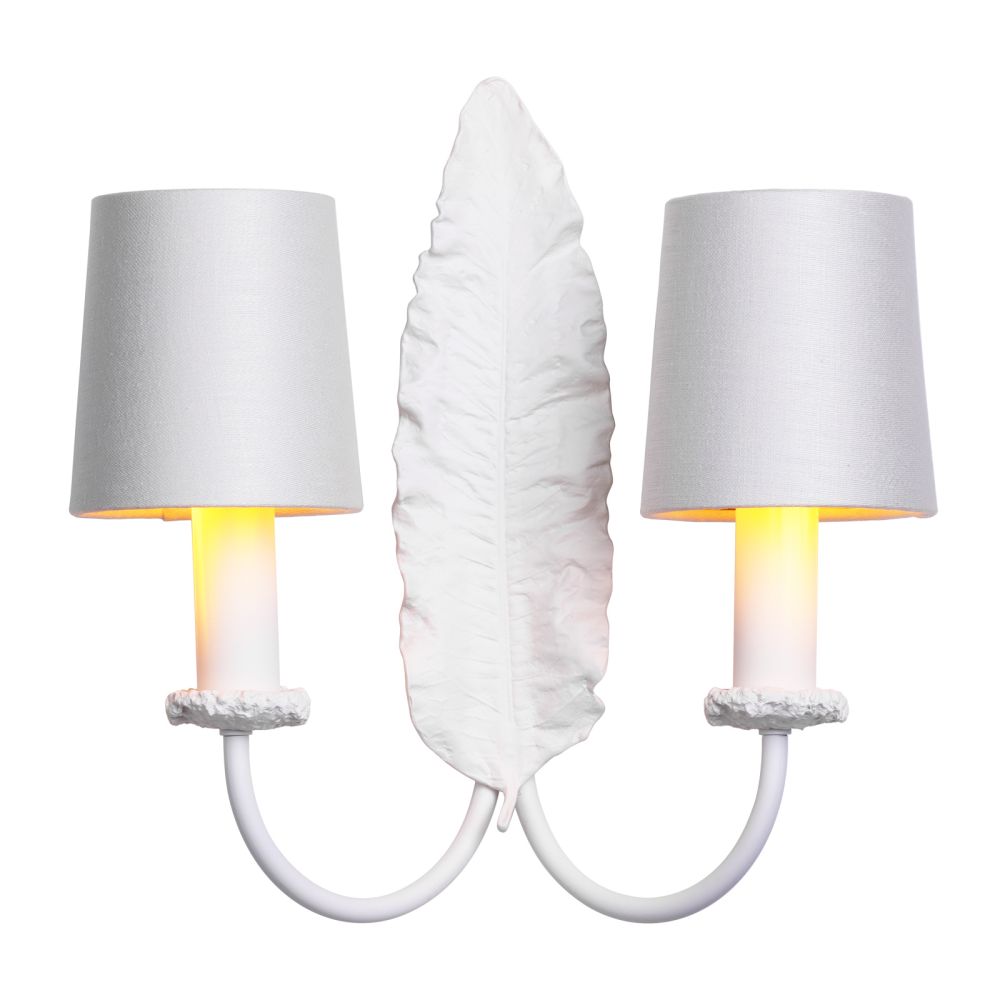 Tahiti 2 Light Wall Light White and White Bracket Only