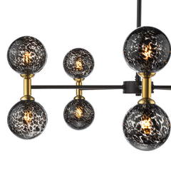 Takara 10 Light Semi-Flush Matt Black and Bronze Fitting Only
