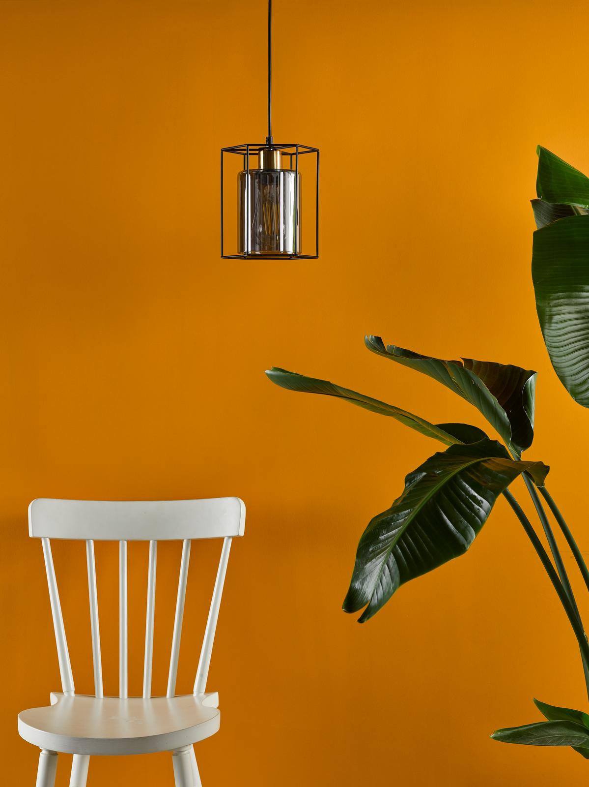 Tatum Pendant Matt Black and Smoked Glass