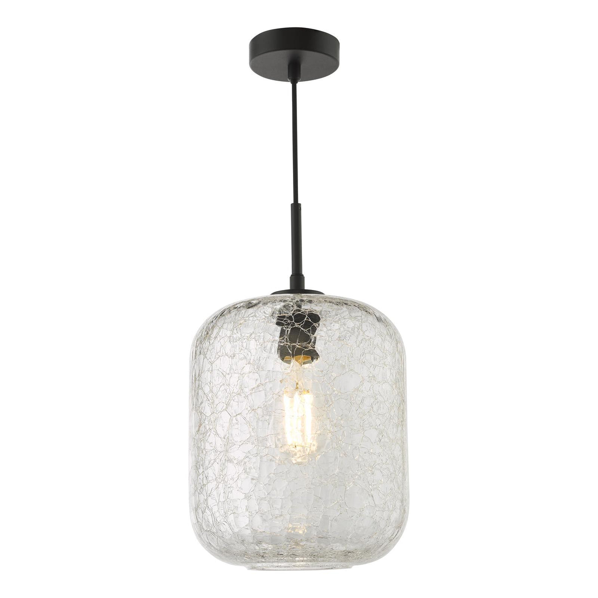Tavia Pendant Matt Black and Glass