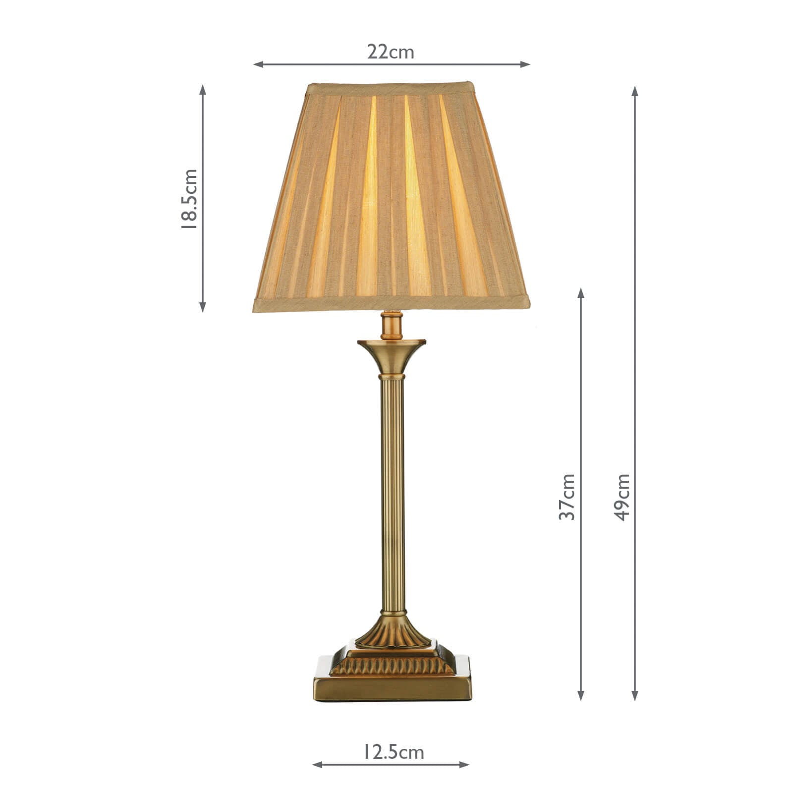 Taylor Table Lamp Antique Brass With Shade