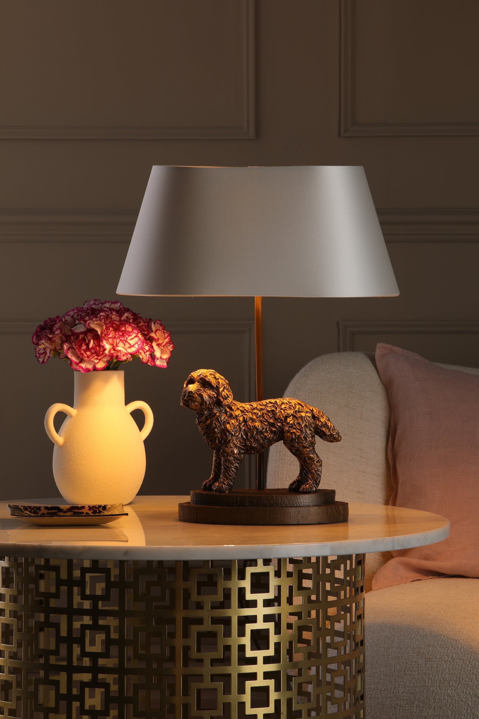 David Hunt Lighting Buddy Cockapoo Table Lamp Base Only Bronze