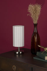 Tico Touch Table Lamp Satin Chrome With Shade