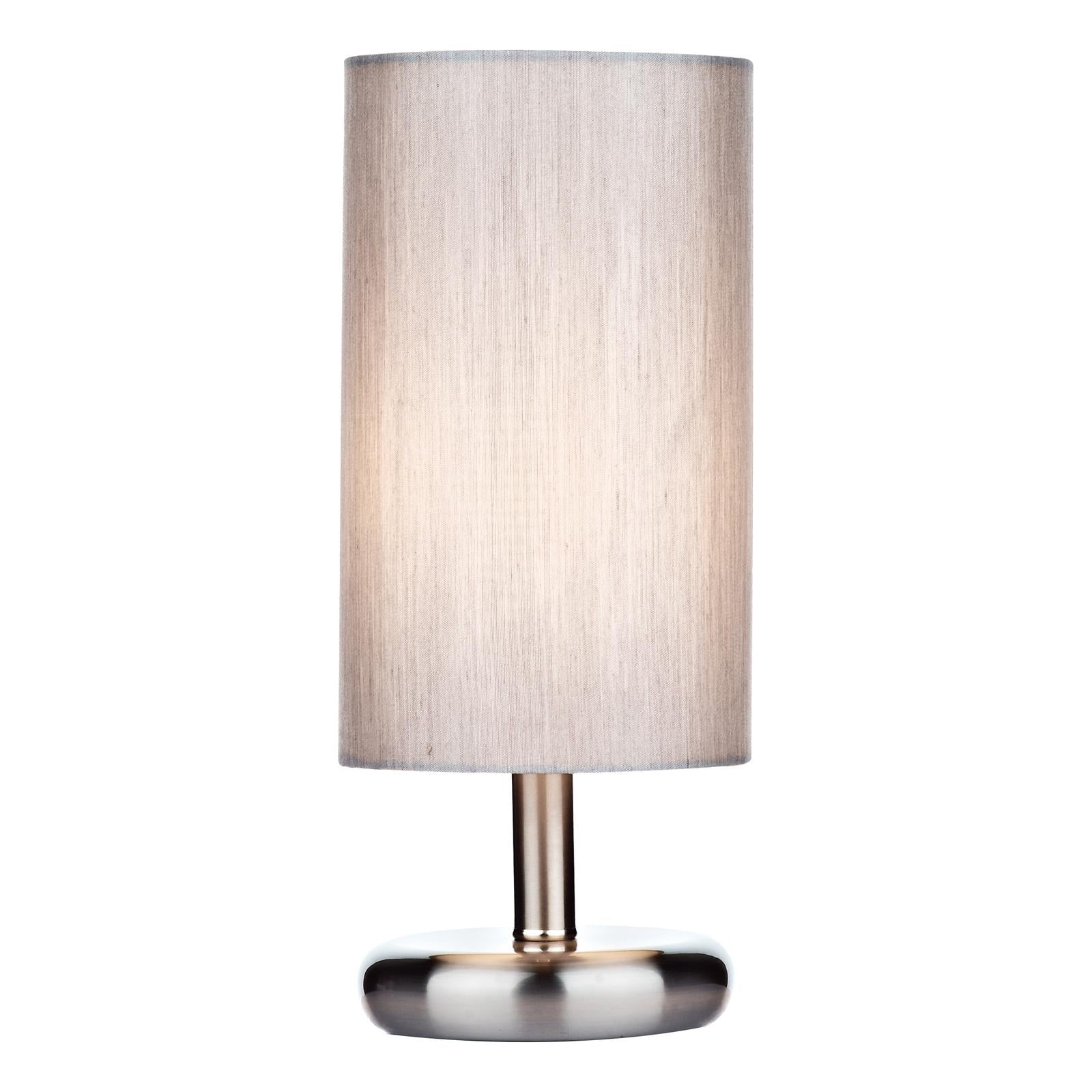 Tico Touch Table Lamp Satin Chrome With Shade
