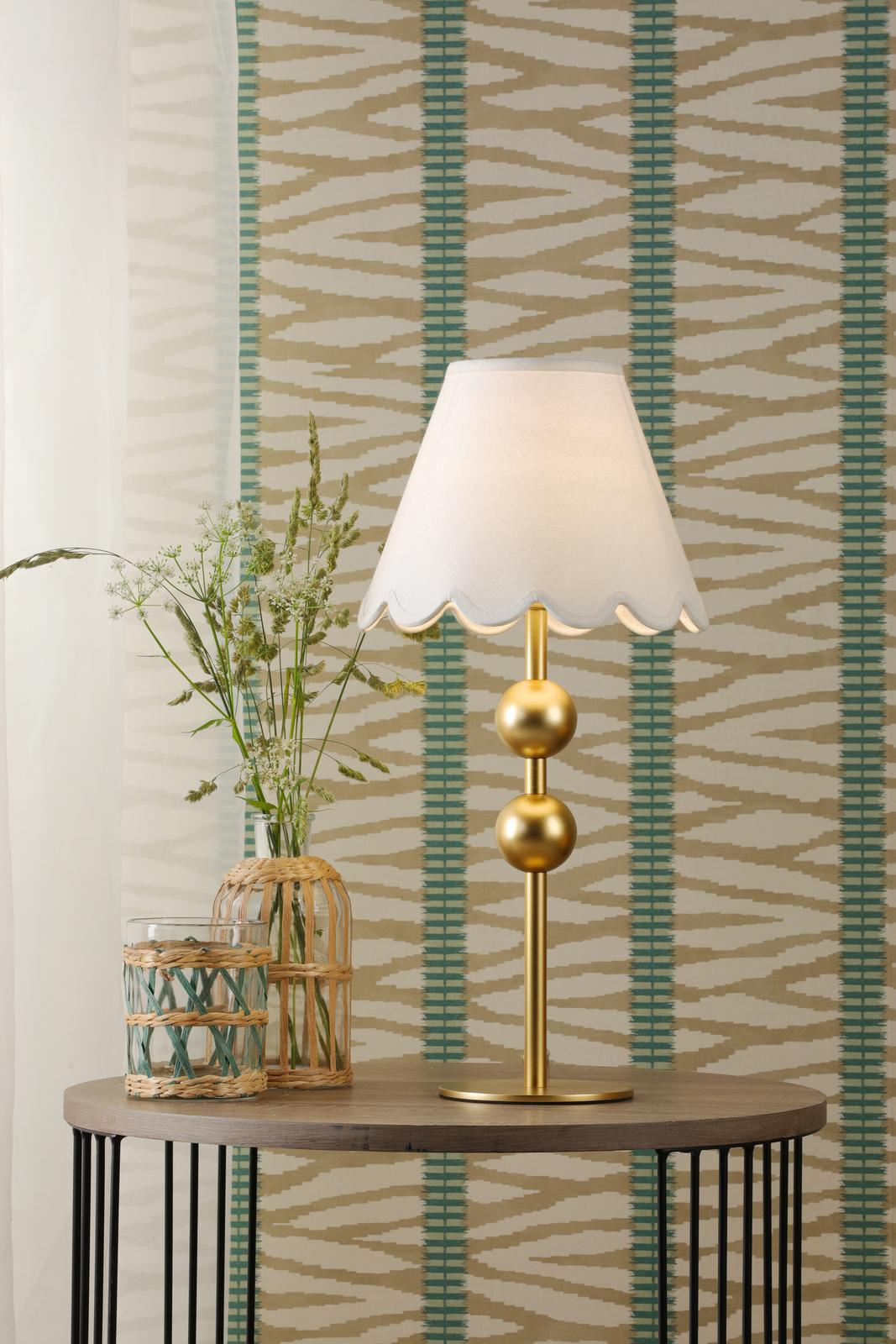 Tilda Table Lamp Satin Gold With Shade