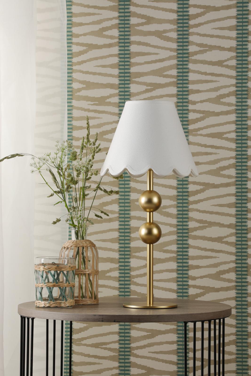 Tilda Table Lamp Satin Gold With Shade