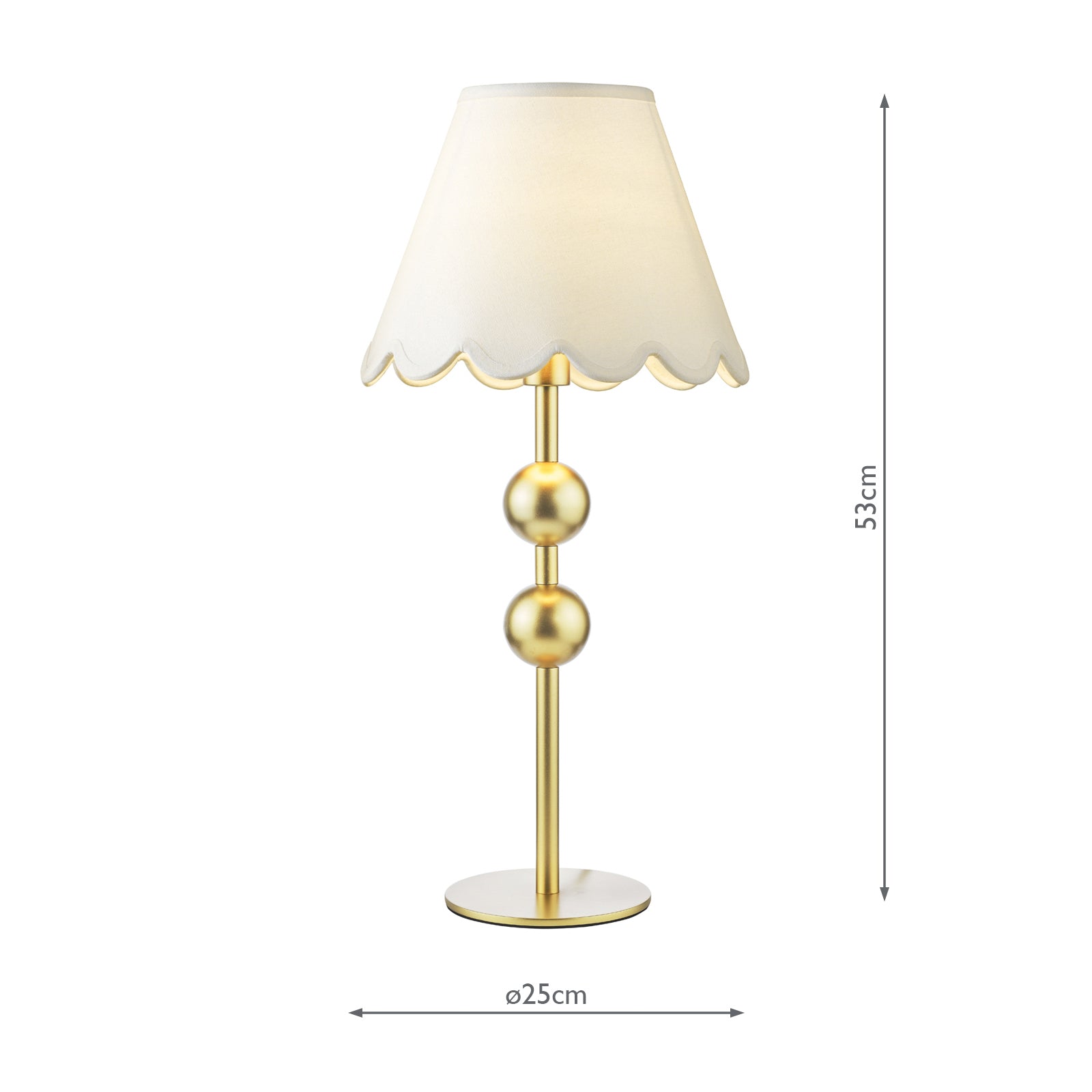 Tilda Table Lamp Satin Gold With Shade