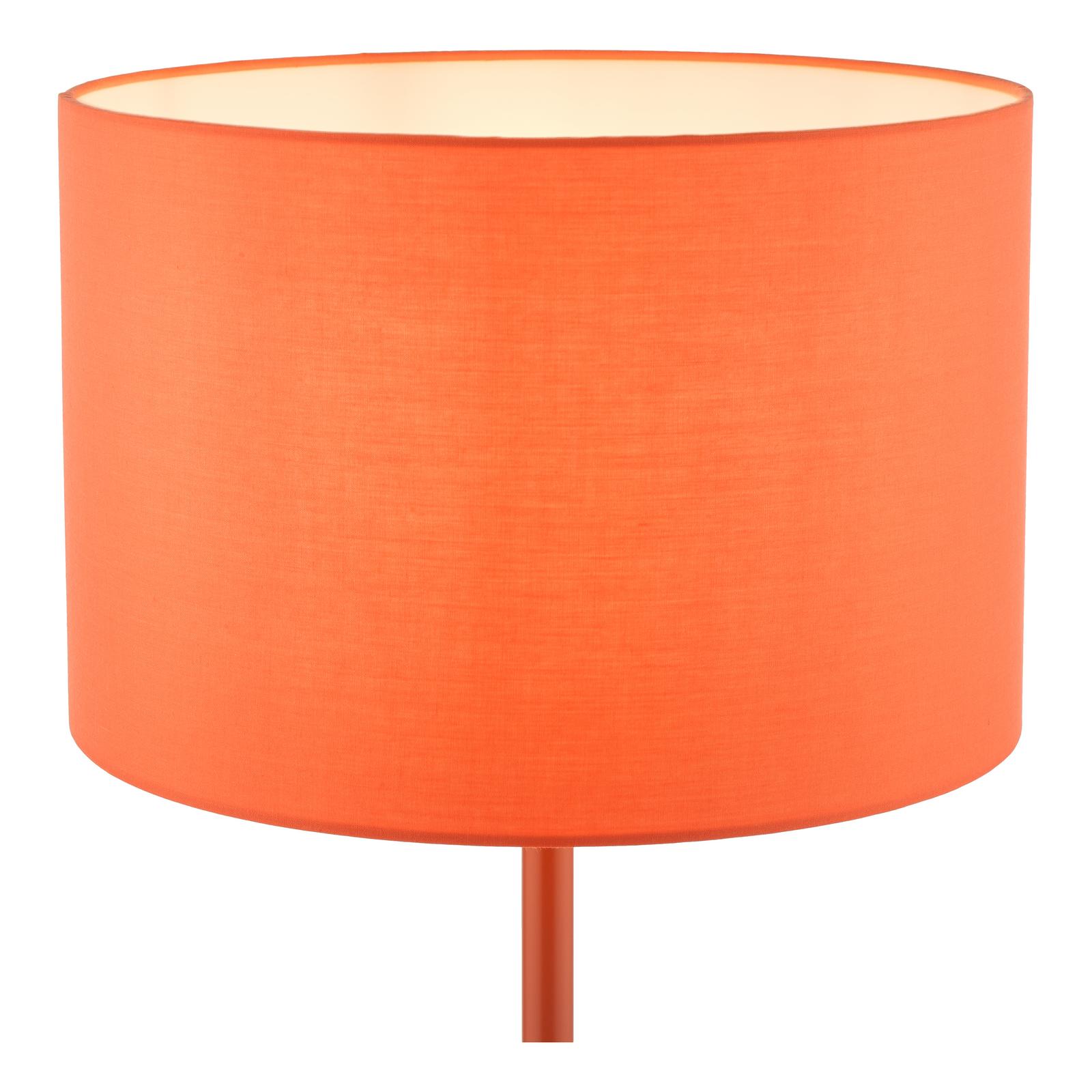 Toledo Table Lamp Satin Orange With Shade