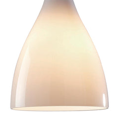Tone Pendant White Glass and Polished Chrome