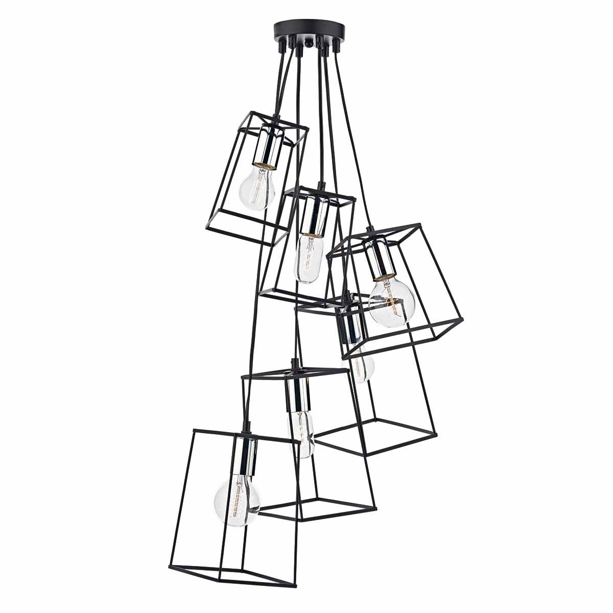 Tower 6 Lt Cluster Black and Chrome TOW0650