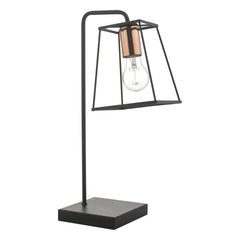 Tower 1lt Table lamp Black and Copper Dar Lighting TOW4122