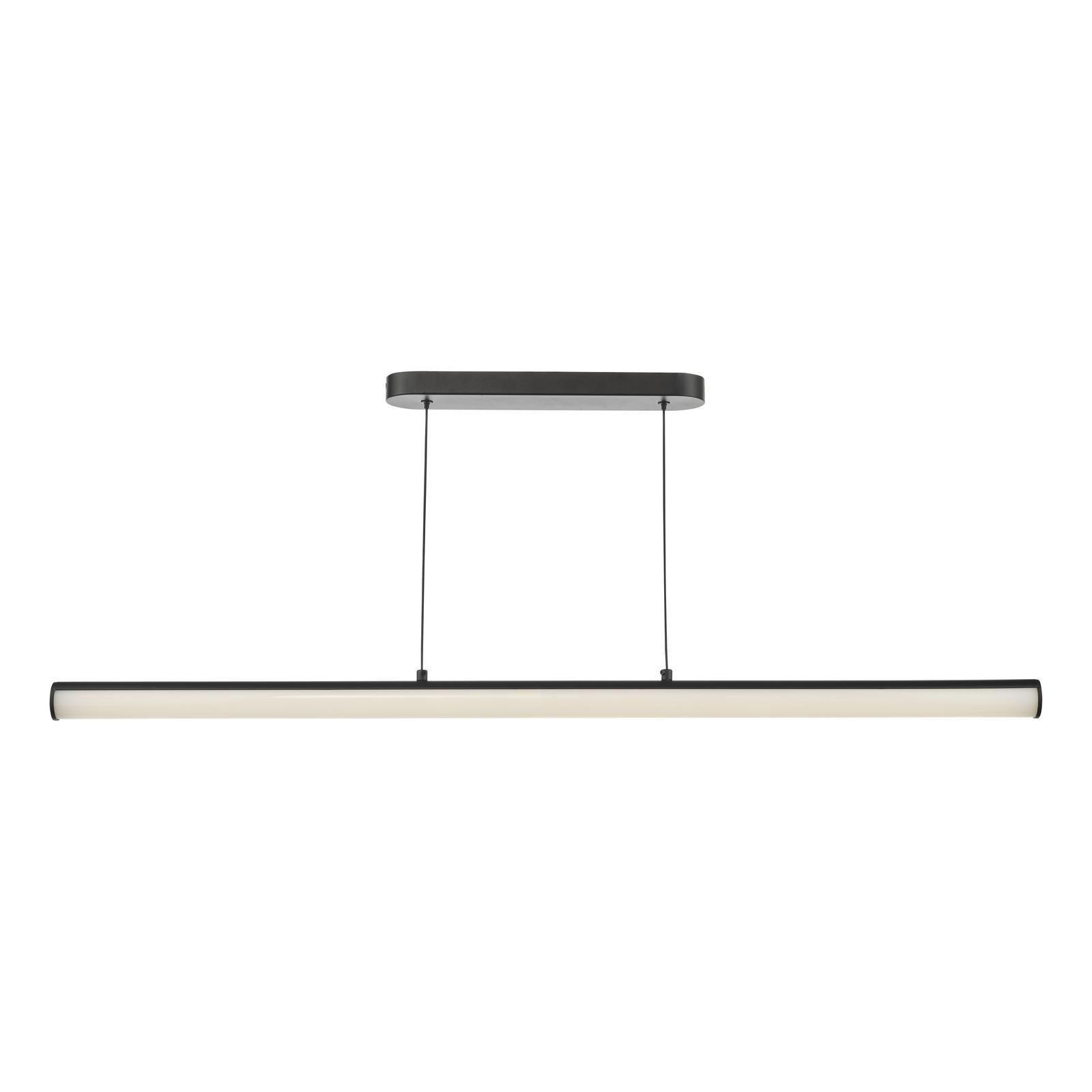 Tube Bar Pendant Satin Black and Opal LED