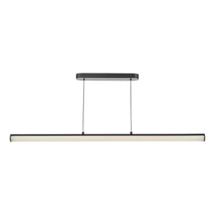 Tube Bar Pendant Satin Black and Opal LED