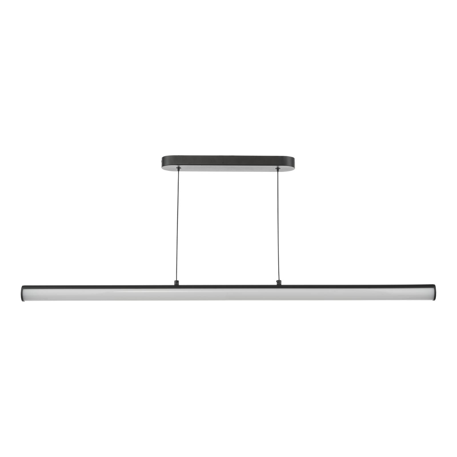 Tube Bar Pendant Satin Black and Opal LED