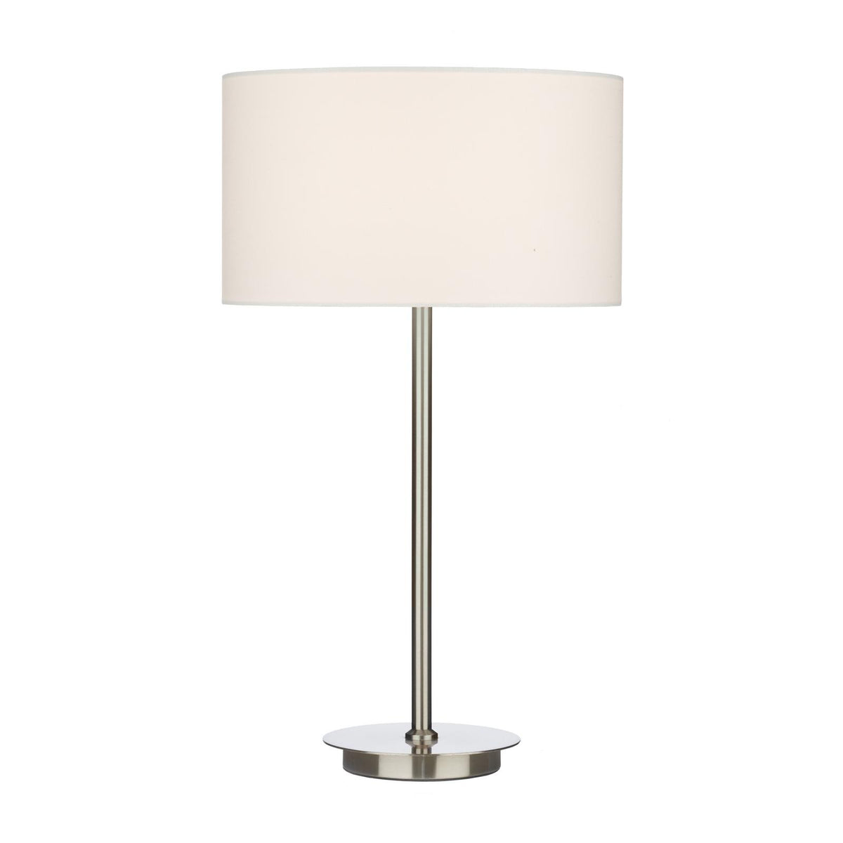 Tuscan Table Lamp Satin Chrome With Shade