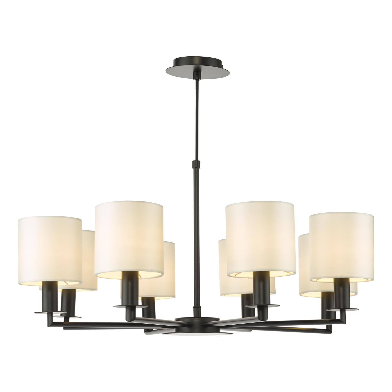 Tyler 8 Light Armed Pendant Matt Black Fitting Only