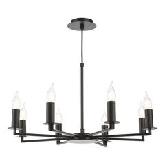 Tyler 8 Light Armed Pendant Matt Black Fitting Only