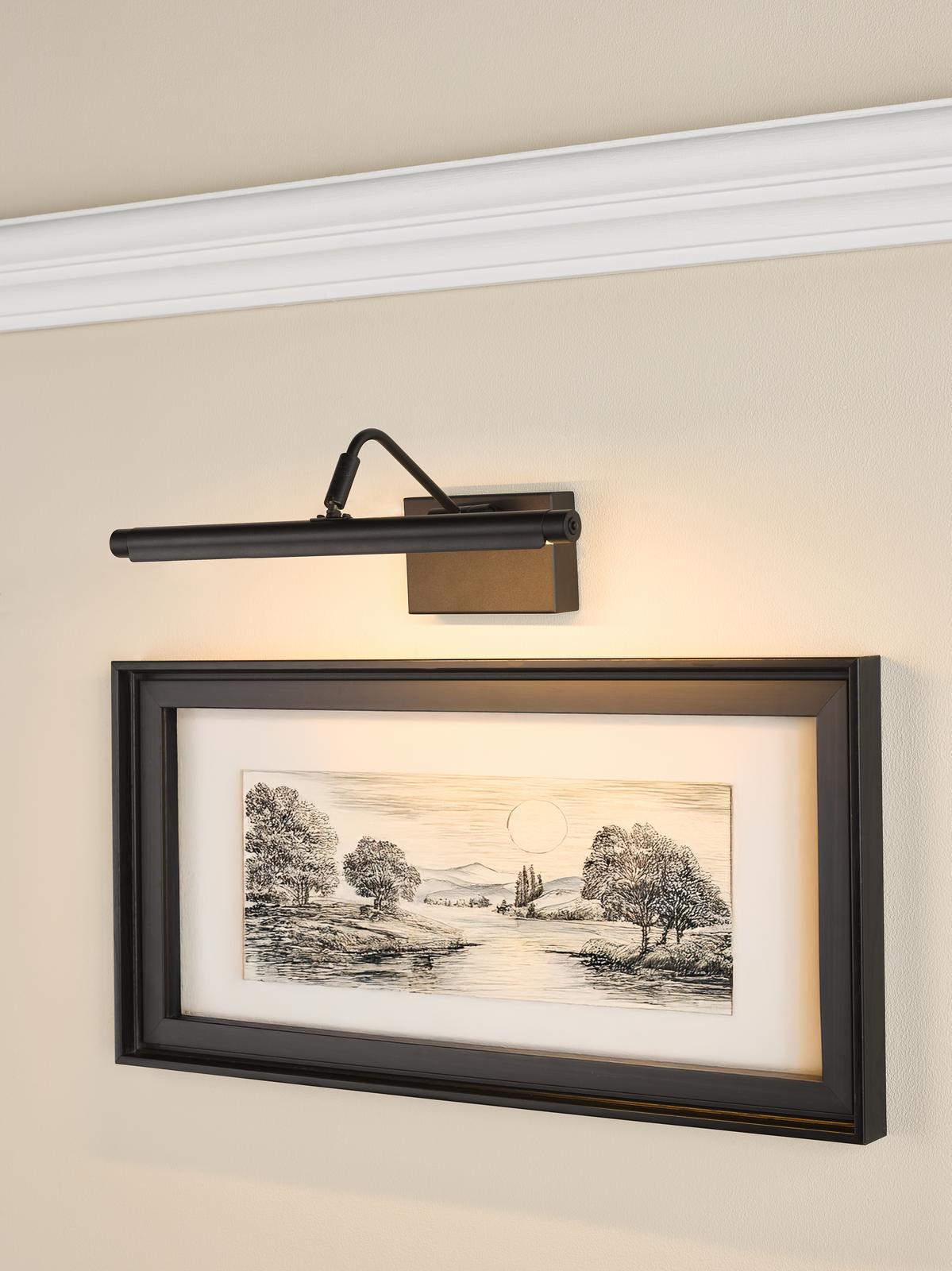 Tyrus 35cm Picture Light Satin Black LED