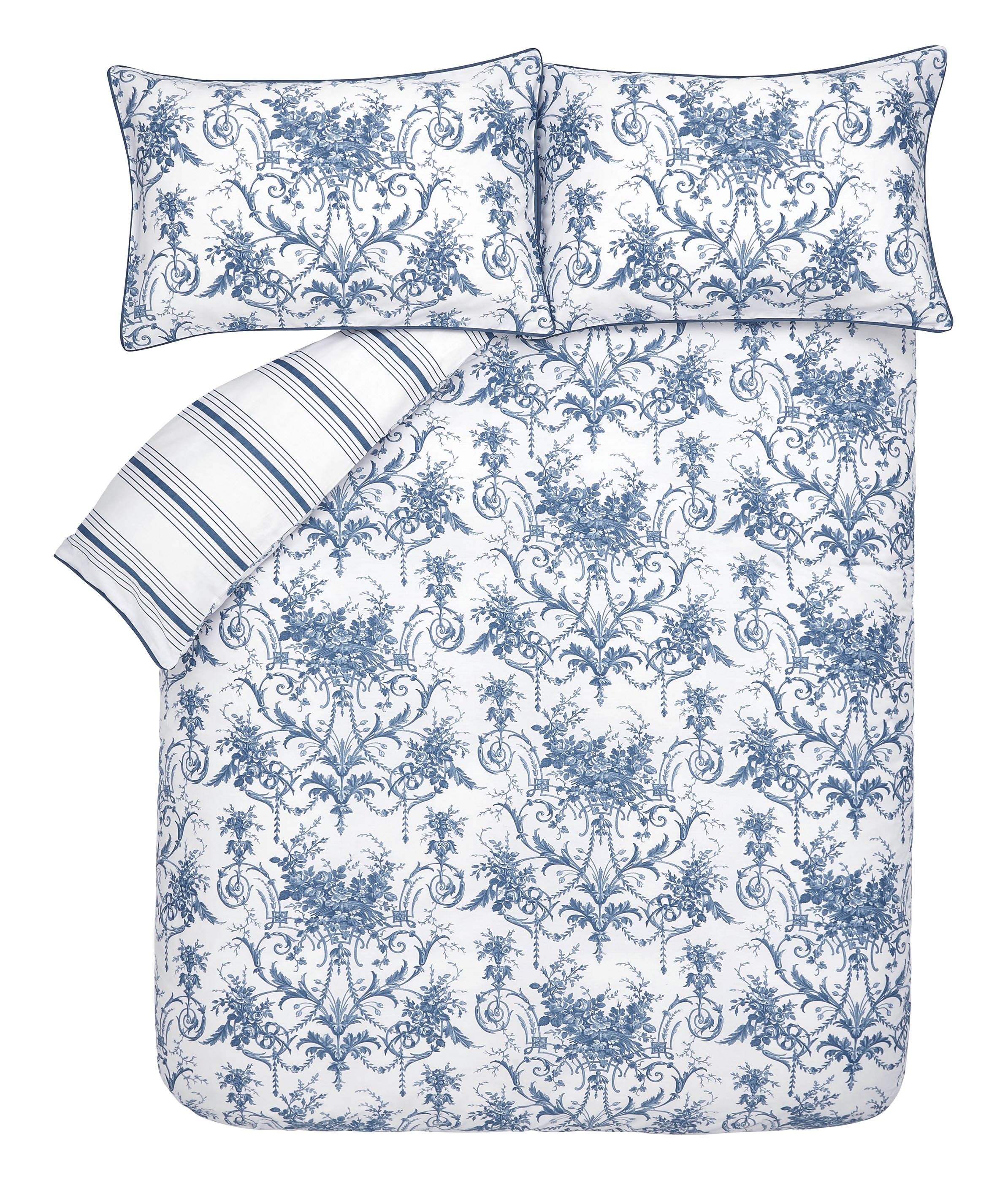 Laura Ashley Tuileries Midnight Duvet Cover and Pillowcase Set