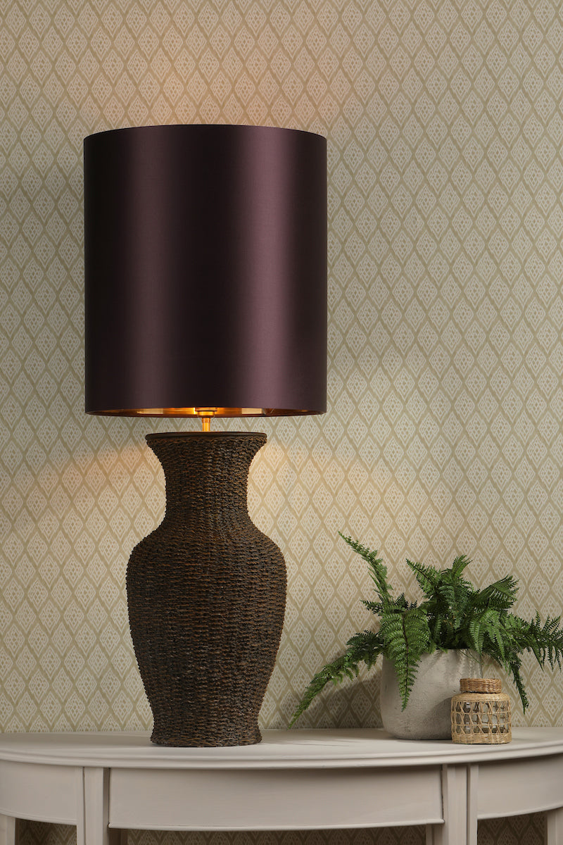 Ubud Table Lamp Brown Base Only