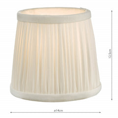 Ulyana Ivory Faux Silk Pleated Shade 14cm