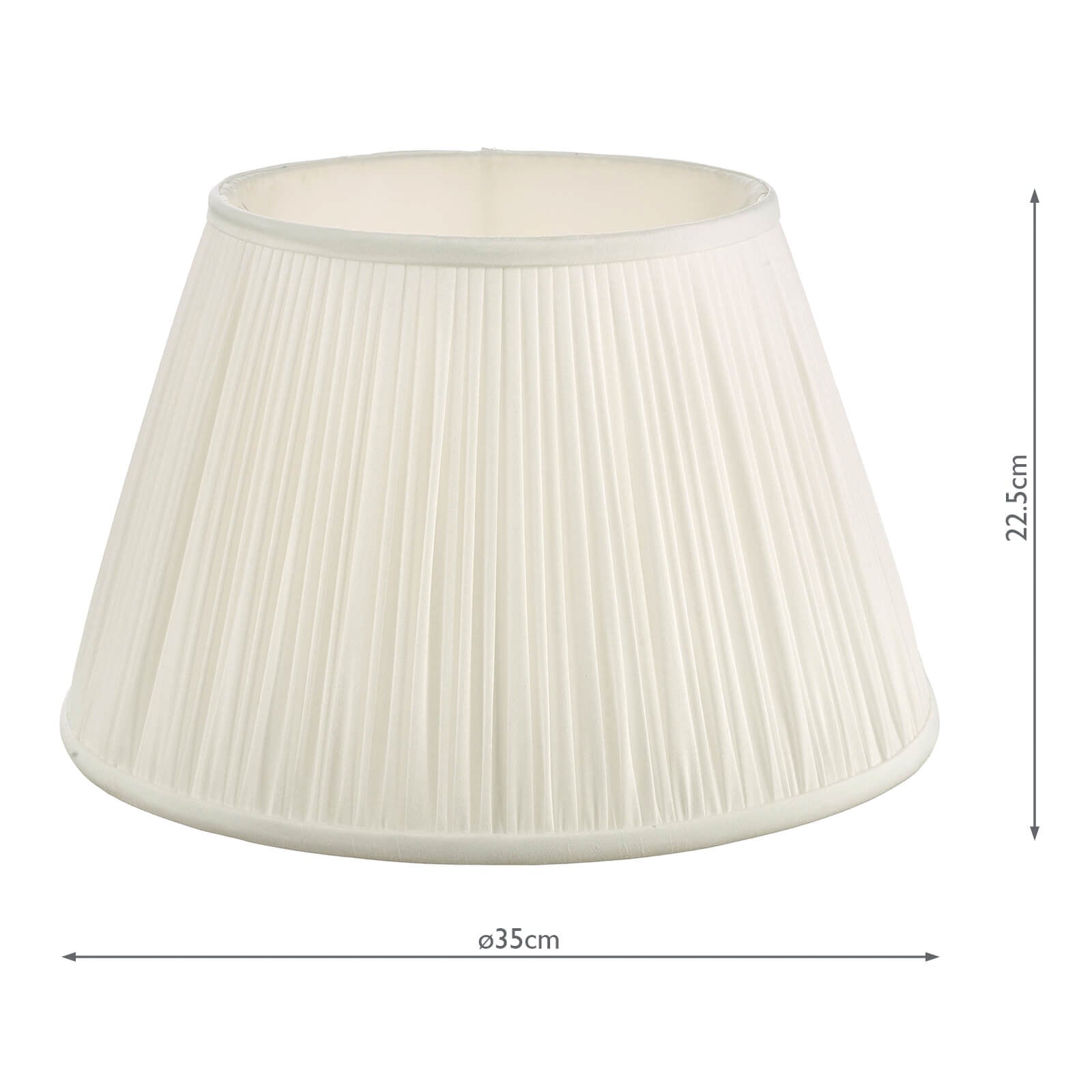 Ulyana Ivory Faux Silk Pleated Shade 35cm