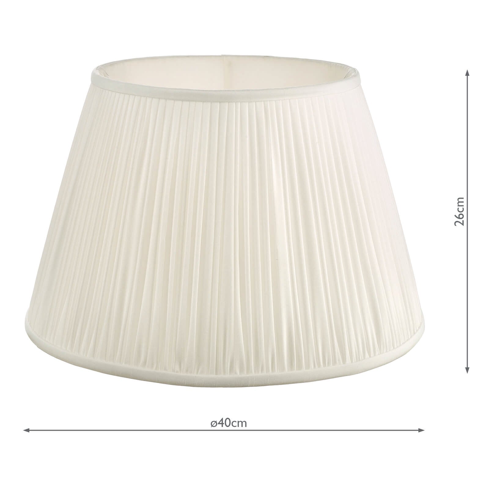 Ulyana Ivory Faux Silk Pleated Shade 40cm
