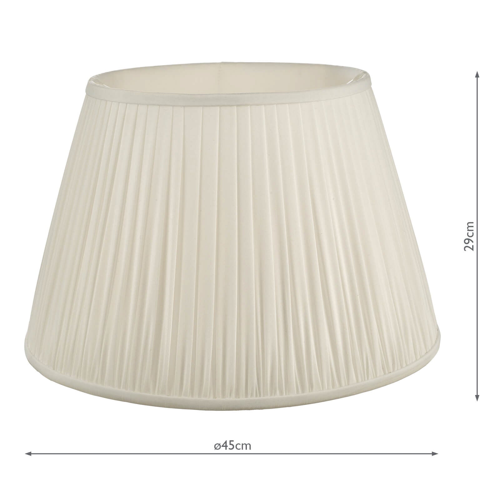 Ulyana Ivory Faux Silk Pleated Shade 45cm