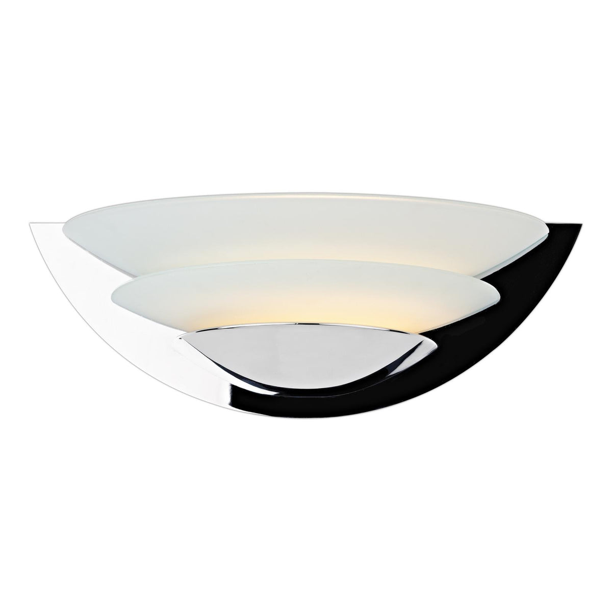 Una Glass 2 Disc Wall Bracket Chrome