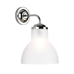 Upton Single Wall Light Chrome and  Opal Glass