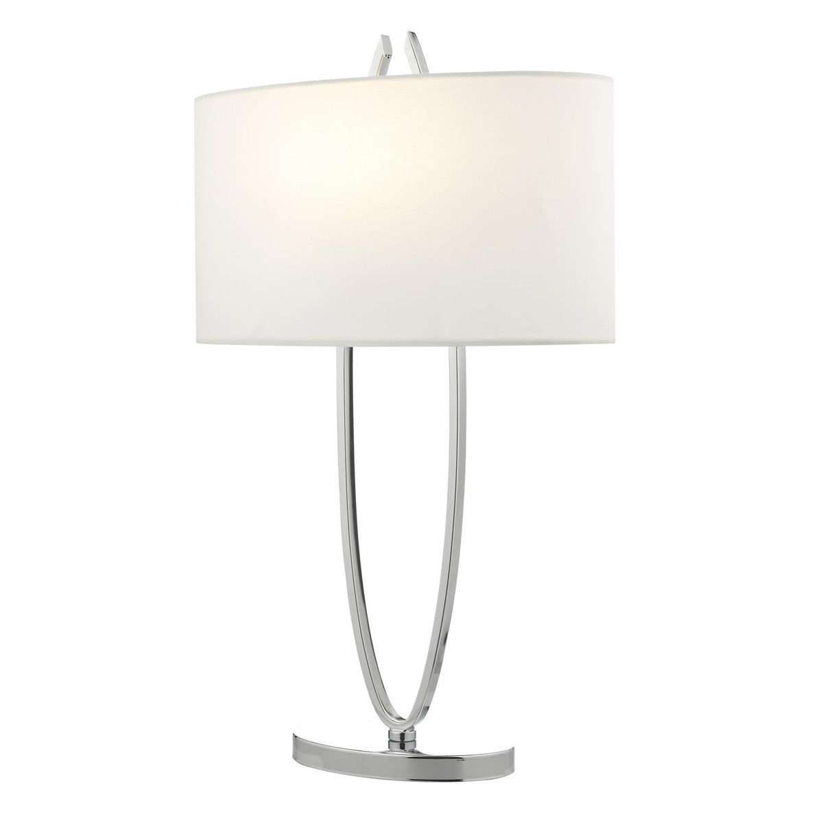 Utara Table Lamp Polished Chrome With Shade