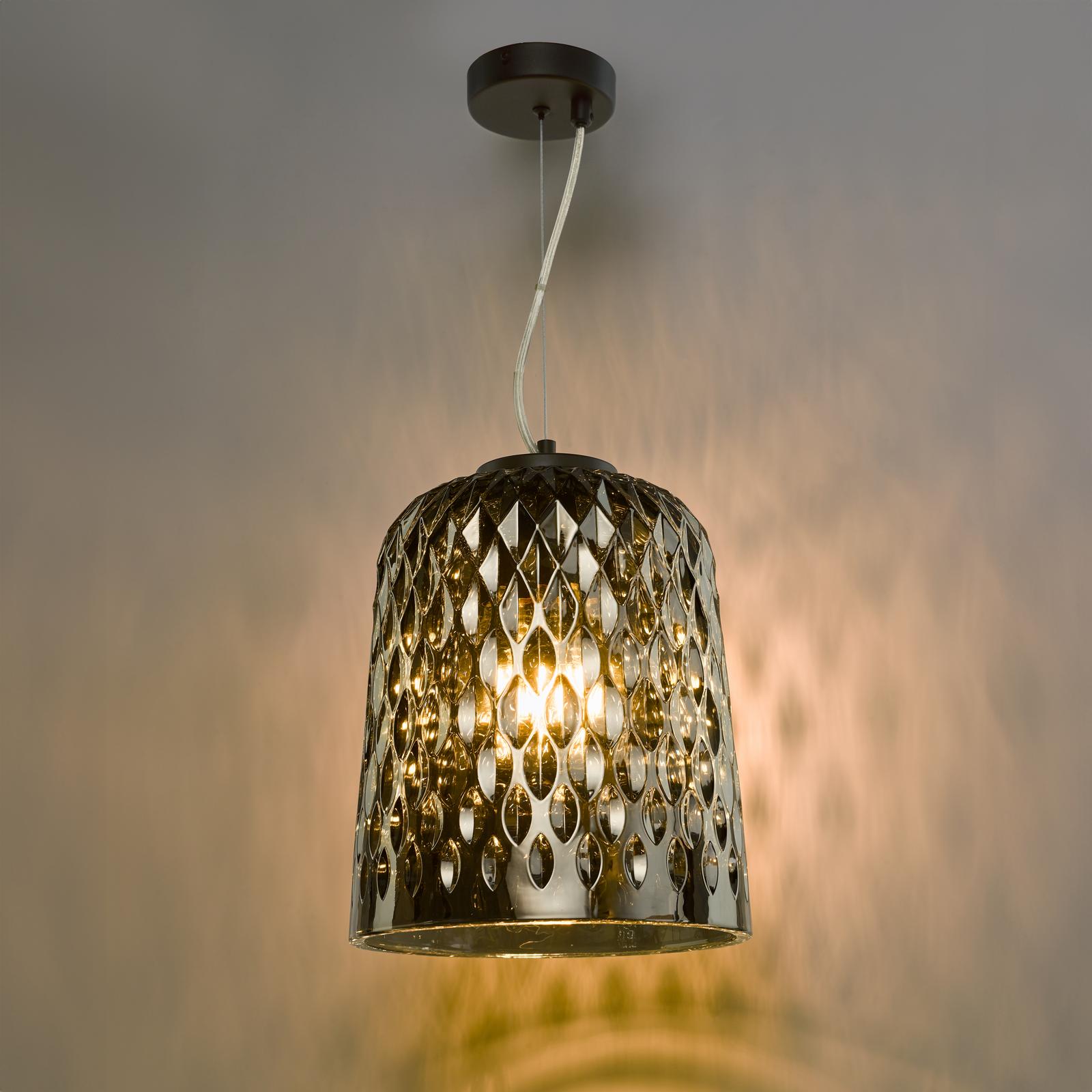 Varius Pendant Matt Black and Smoked Glass