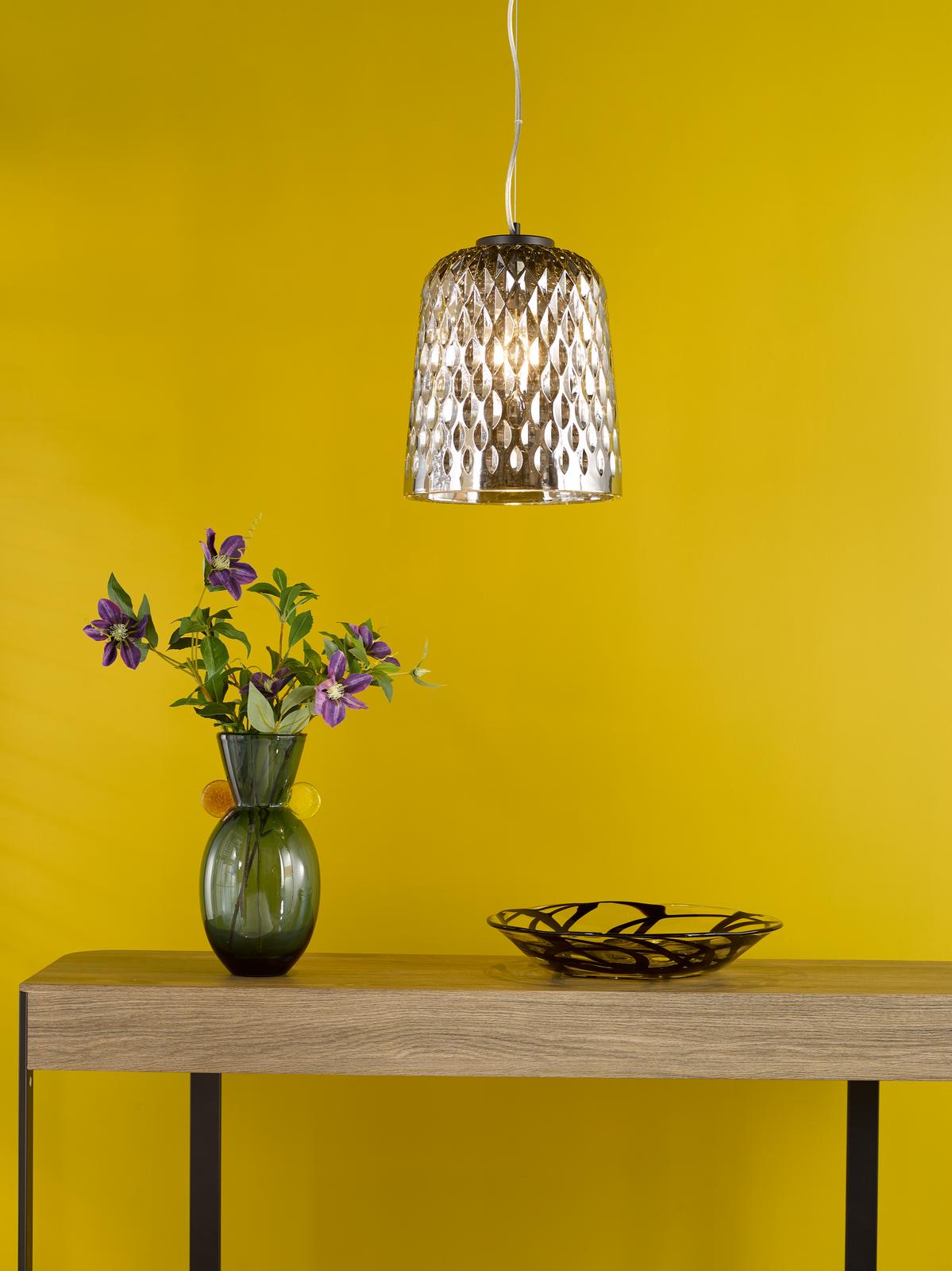 Varius Pendant Matt Black and Smoked Glass