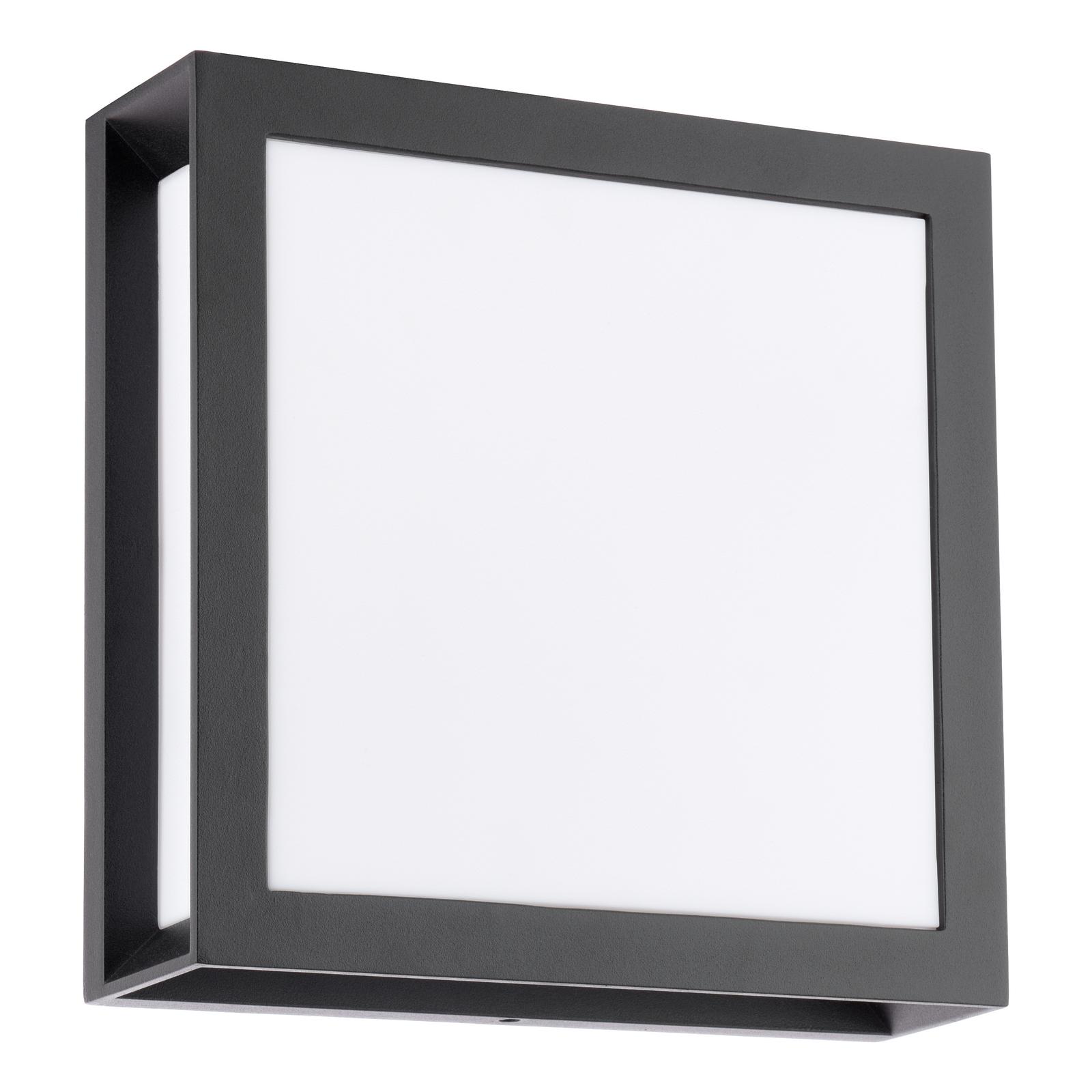 Vayu 2 Light Outdoor Wall Light Matt Black and Opal IP44