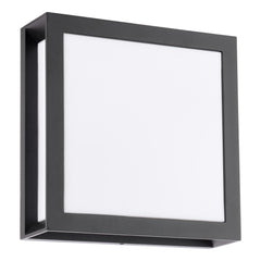 Vayu 2 Light Outdoor Wall Light Matt Black and Opal IP44