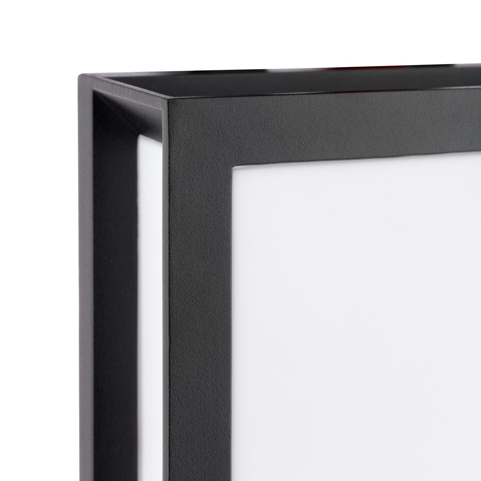 Vayu 2 Light Outdoor Wall Light Matt Black and Opal IP44