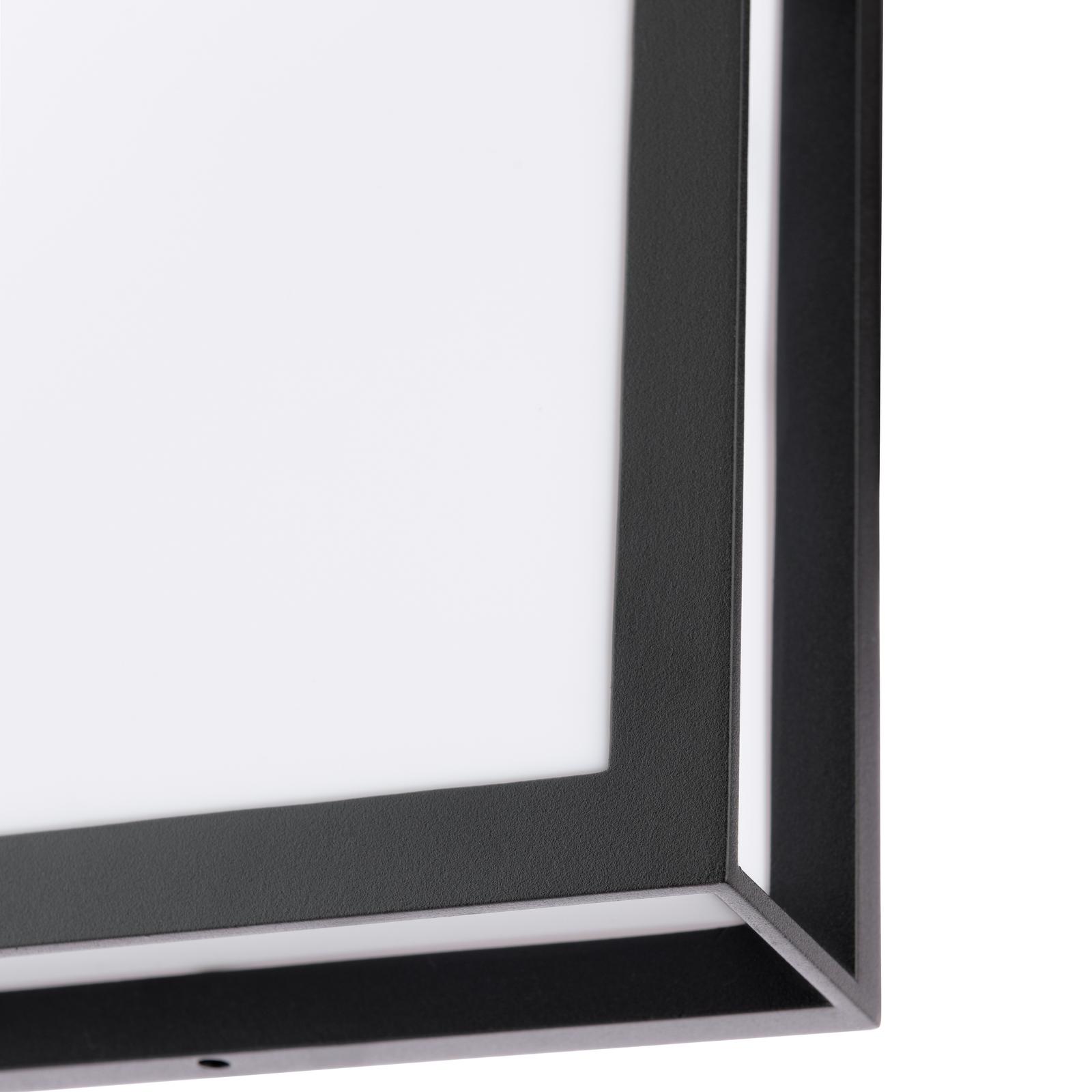 Vayu 2 Light Outdoor Wall Light Matt Black and Opal IP44