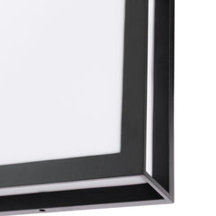 Vayu 2 Light Outdoor Wall Light Matt Black and Opal IP44