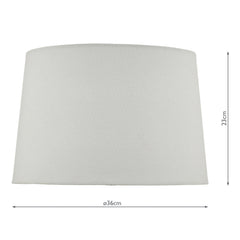 Vondra Ivory Linen Tapered Drum Shade 36cm